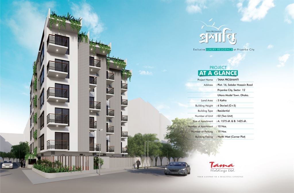 TAMA PROSHANTI FLAT FOR SALE @ 1575 SFT CORNER PLOT