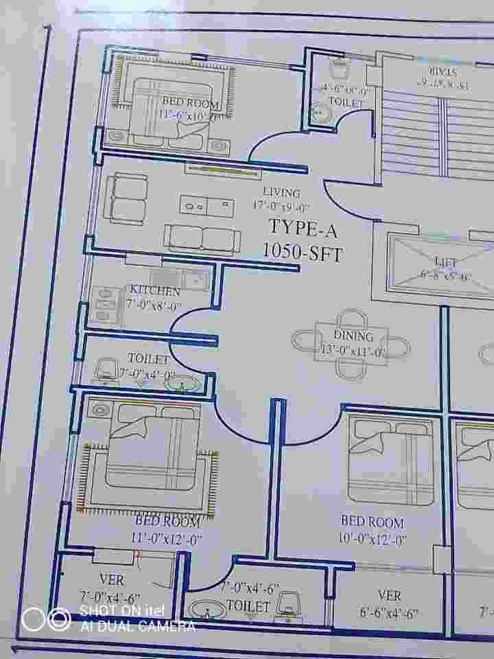 BEST PRICE FLAT SALE @ 1050 SFT NOBENAGOR H/S.